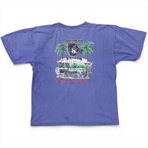 Hog's Breath Saloon Key West FL Biker Bar Blue T Shirt XXL Spring Break Tropical